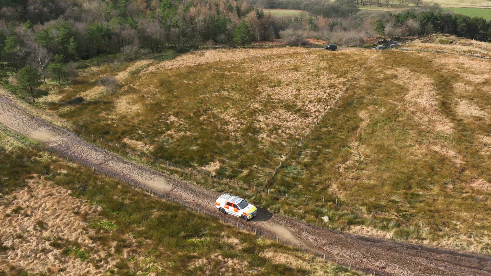 4x4 Mountain Rescue Ambulance Vehicle on a Callout to an Emergency