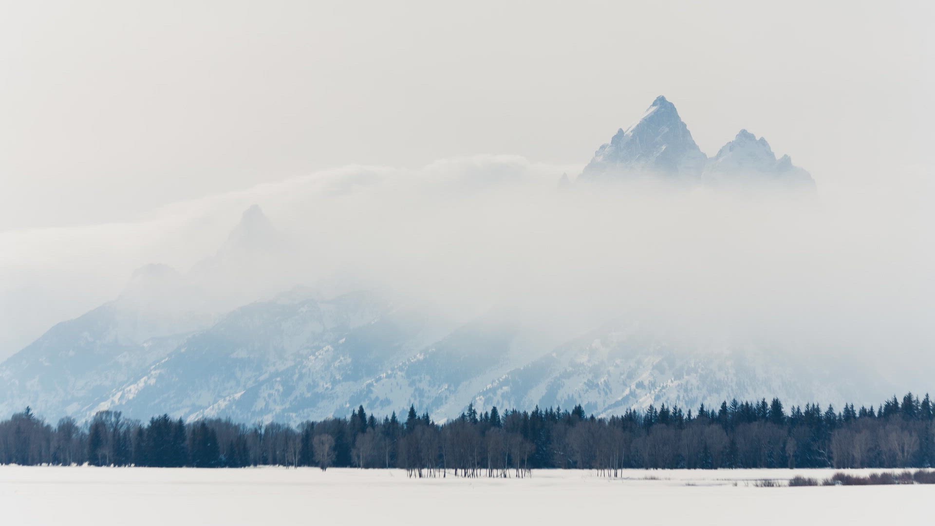 Fog and Weather on Tetons Time-Lapse