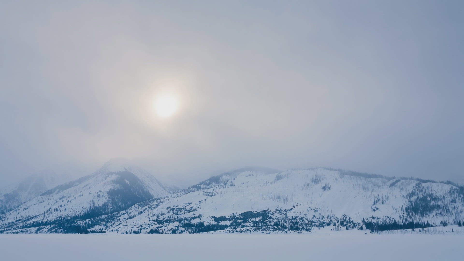 Fog over Jackson Lake Time-Lapse