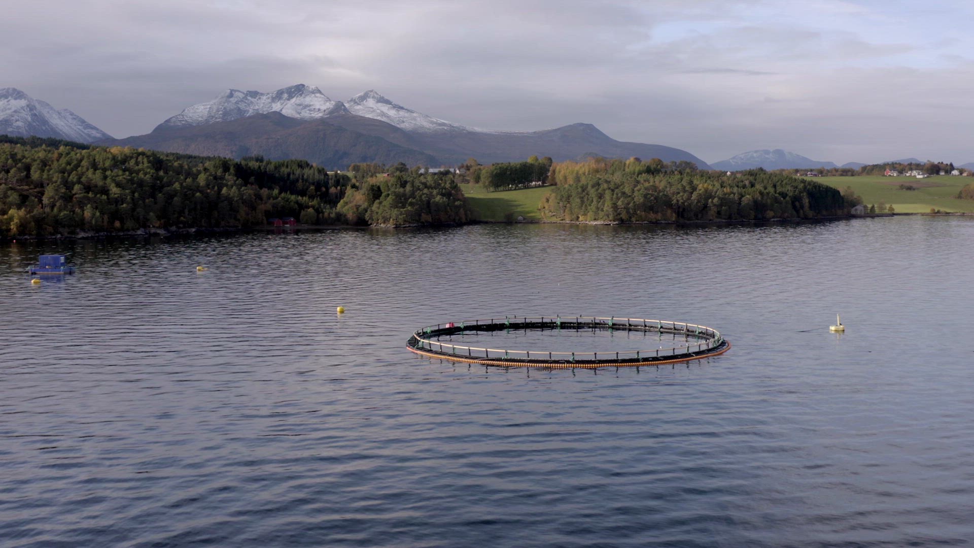An Aquaculture Fish Farm Pen Used to Hold Fish Stocks for Food