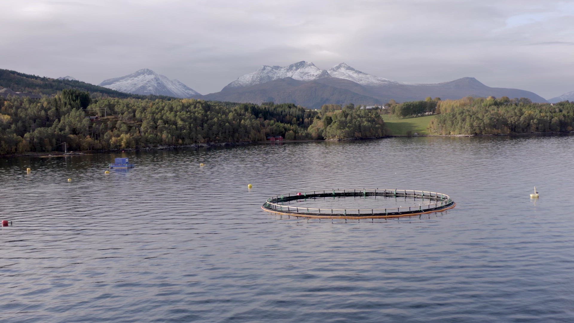An Aquaculture Fish Farm Pen Used to Hold Fish Stocks for Food