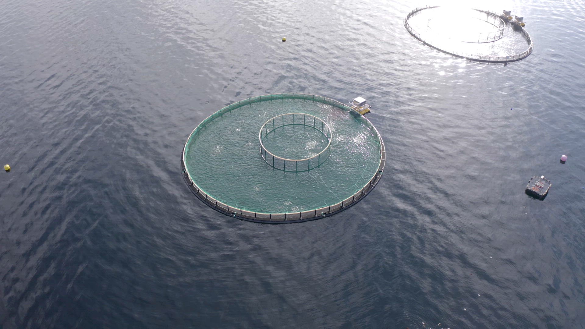 An Aquaculture Fish Farm Pen Used to Hold Fish Stocks for Food