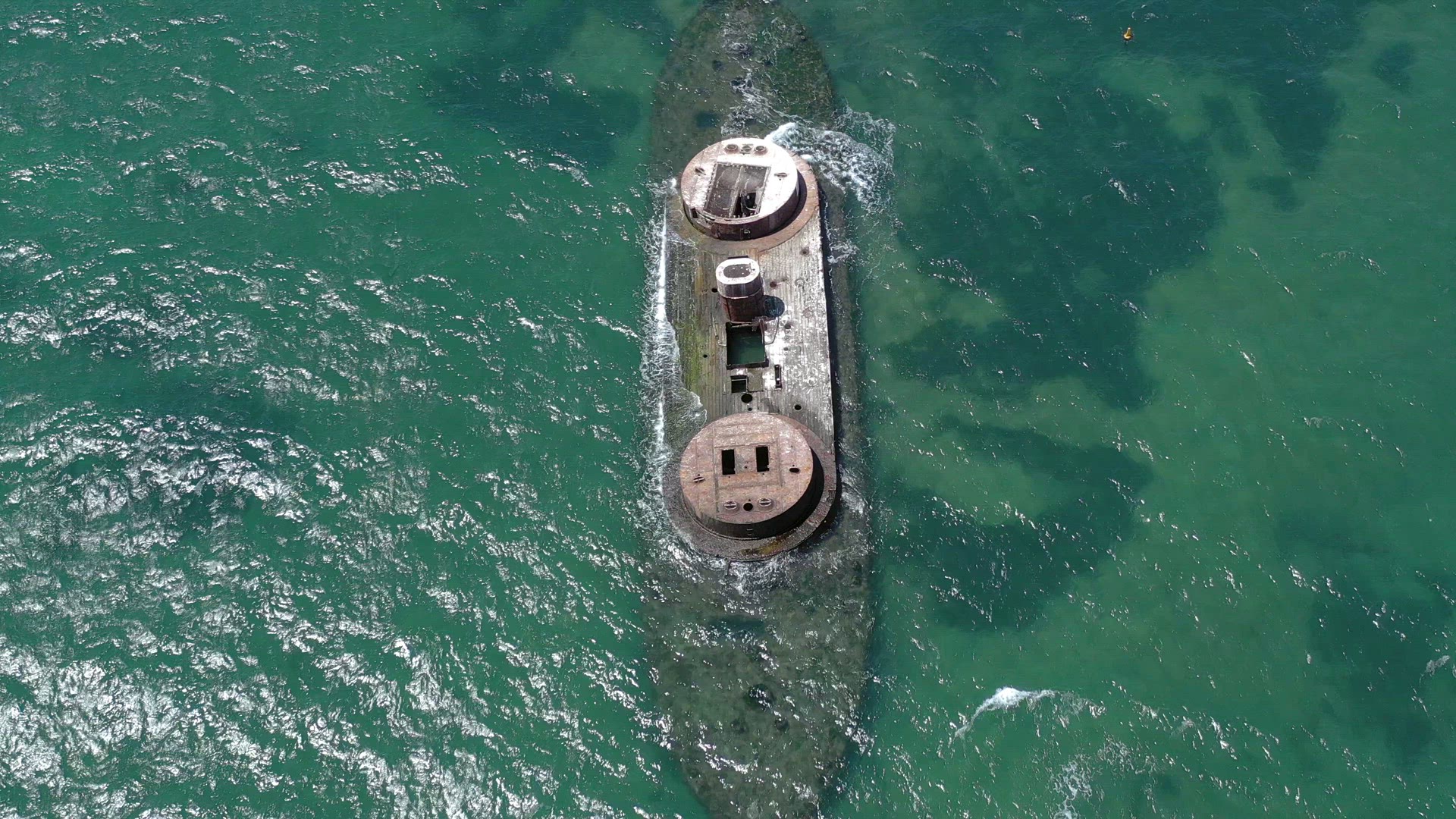 The Wreck of HMVS Cerberus in Port Philip Melbourne Australia Bird's Eye View