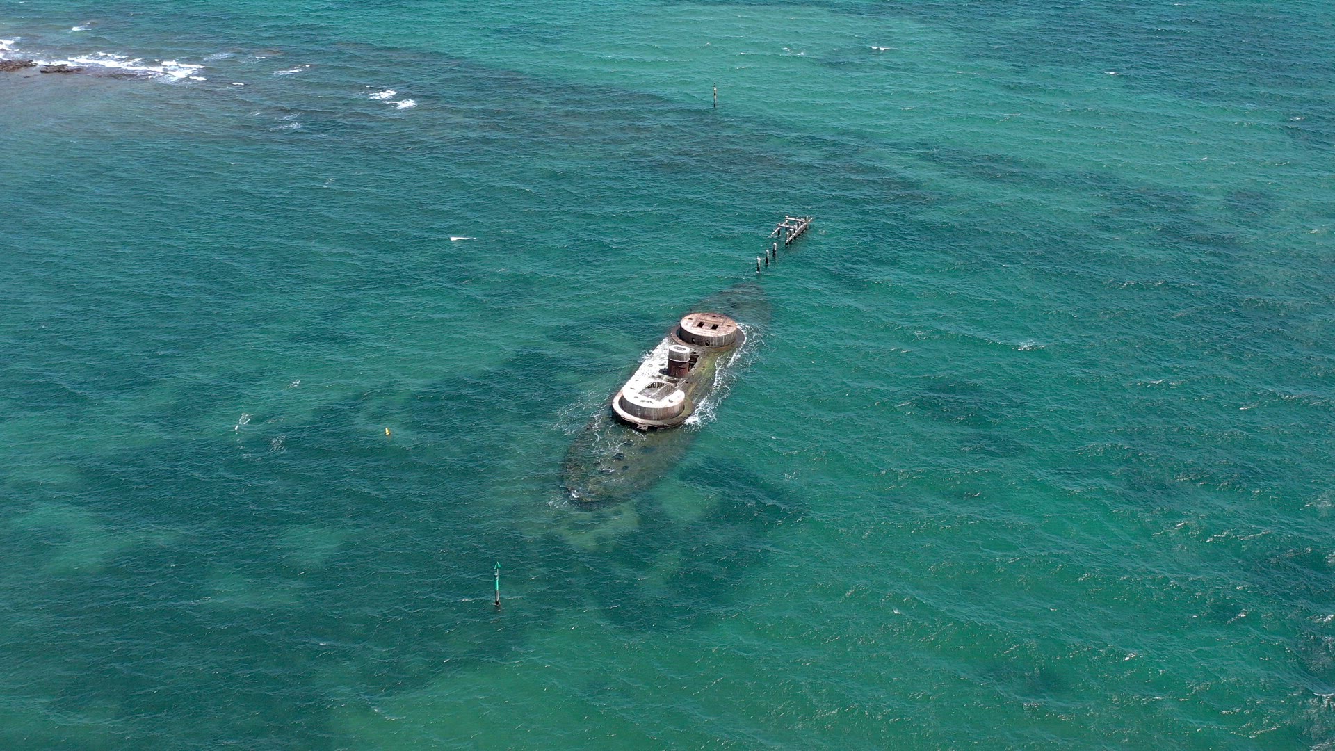 The Wreck of HMVS Cerberus in Port Philip Melbourne Australia