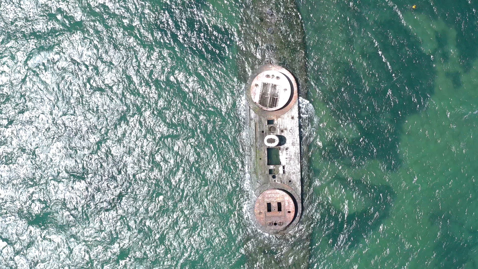 The Wreck of HMVS Cerberus in Port Philip Melbourne Australia Bird's Eye View