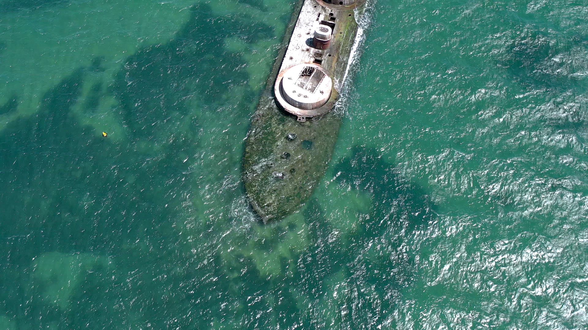 The Wreck of HMVS Cerberus in Port Philip Melbourne Australia Bird's Eye View