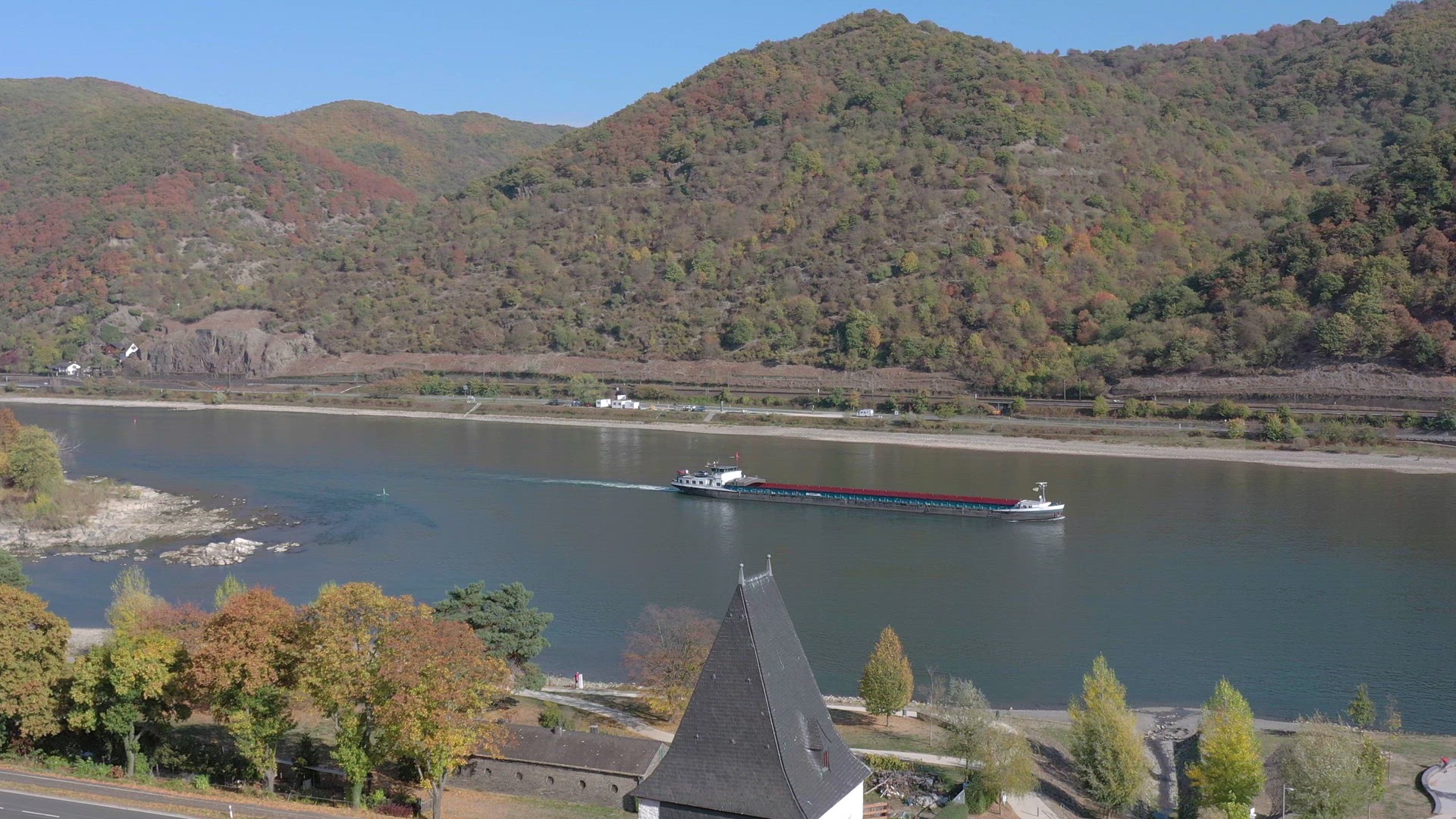 The Picturesque Town of Bacharach on the Shores of the Rhine in Germany