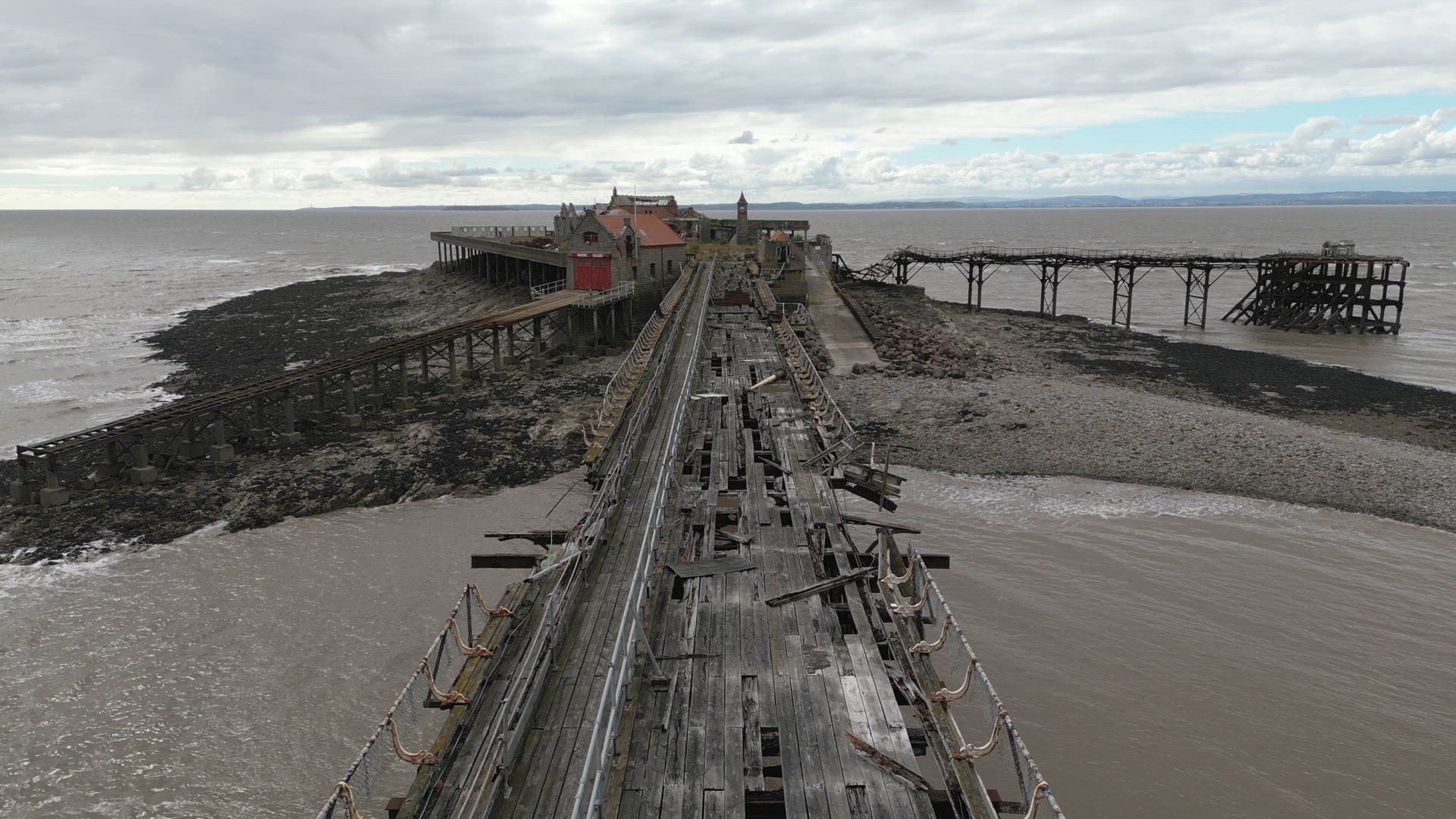 The Abandoned Remains of Birnbeck Pier in Weston Super Mare