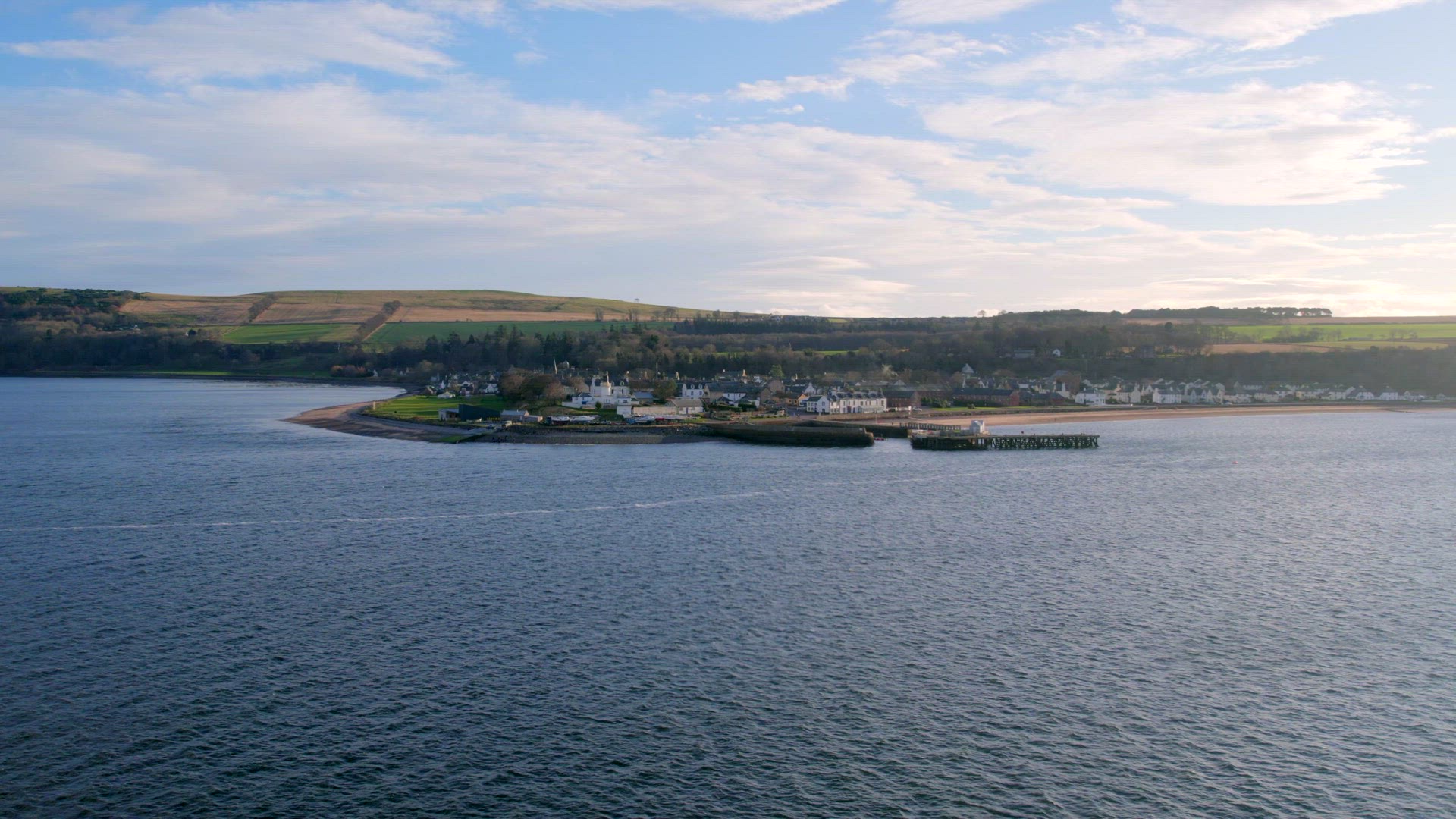 Cromarty Town in Scotland Aerial View