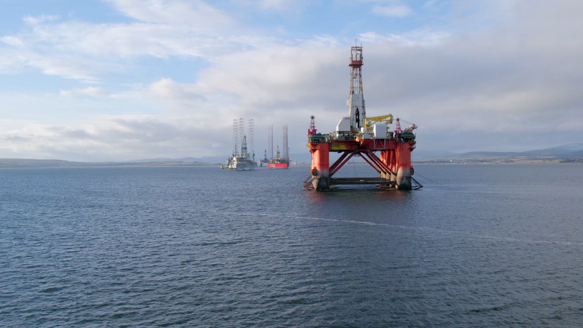 Oil and Gas Drilling Rig in Scotland Awaiting Deployment to the North Sea