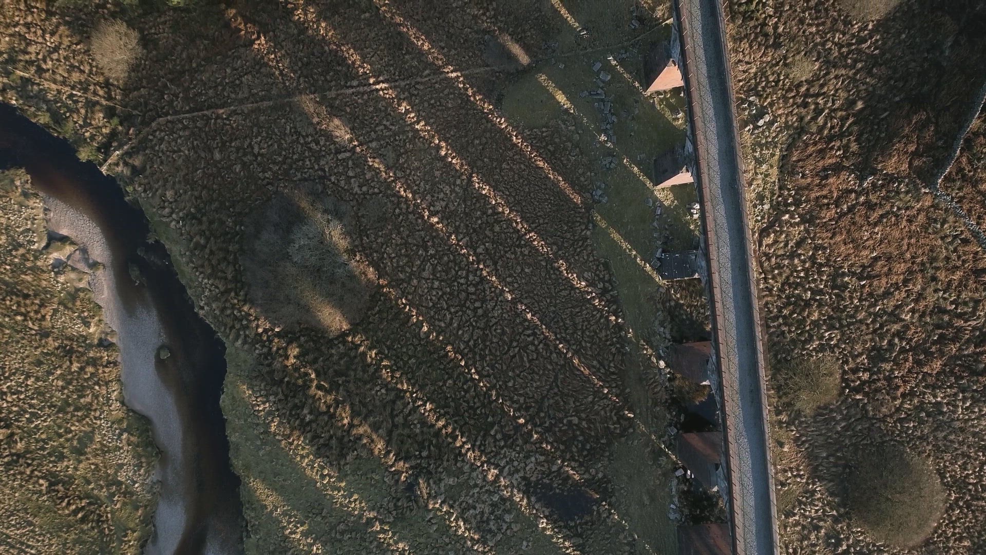 Bird's Eye View of the Old Viaduct in Fleet Western Scotland
