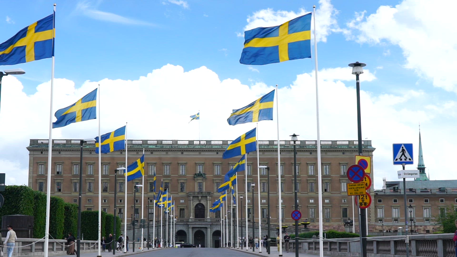 national day - Sweden - flags.mp4