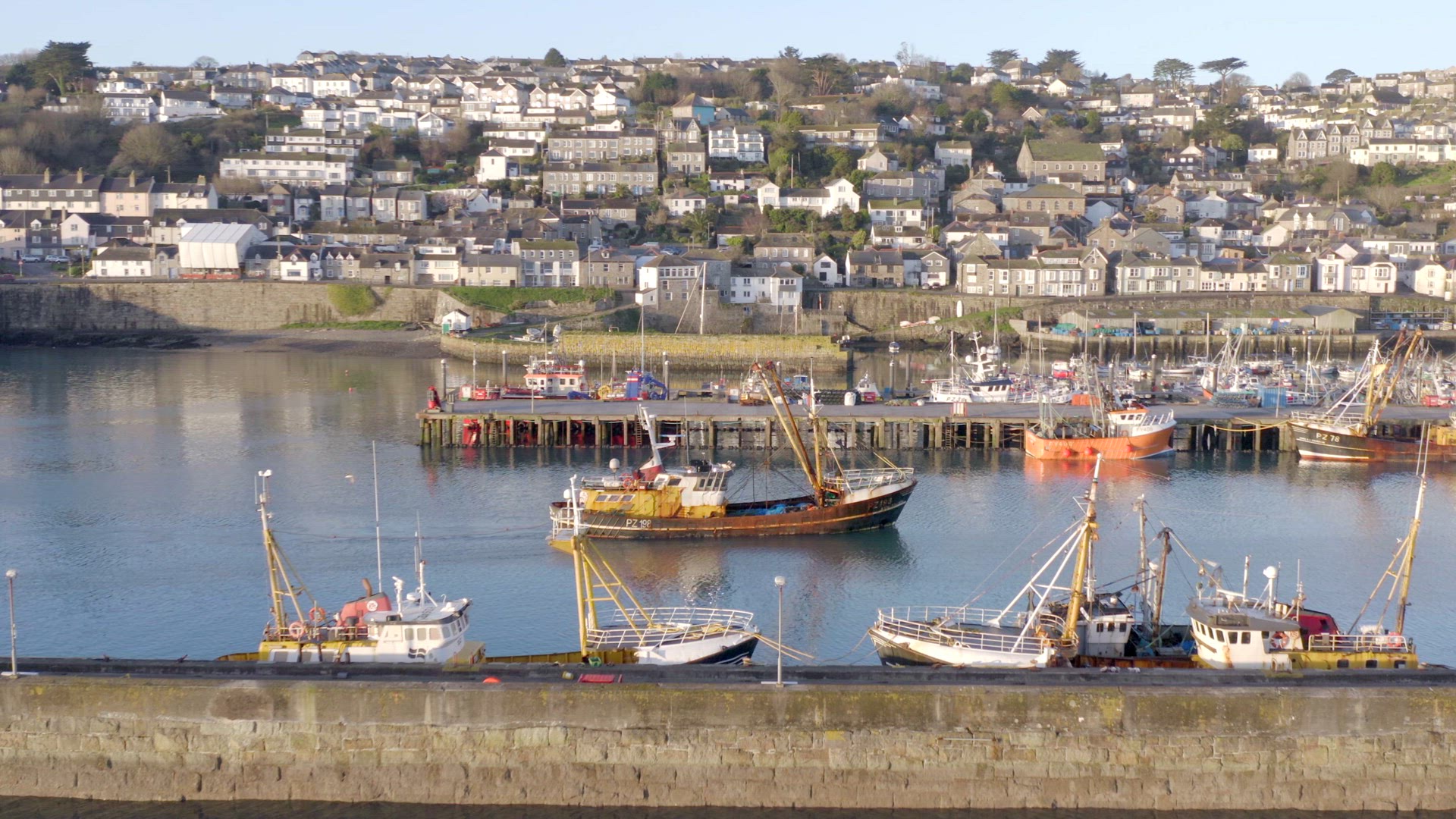 Fishing Vessel in the Harbour at Sunrise