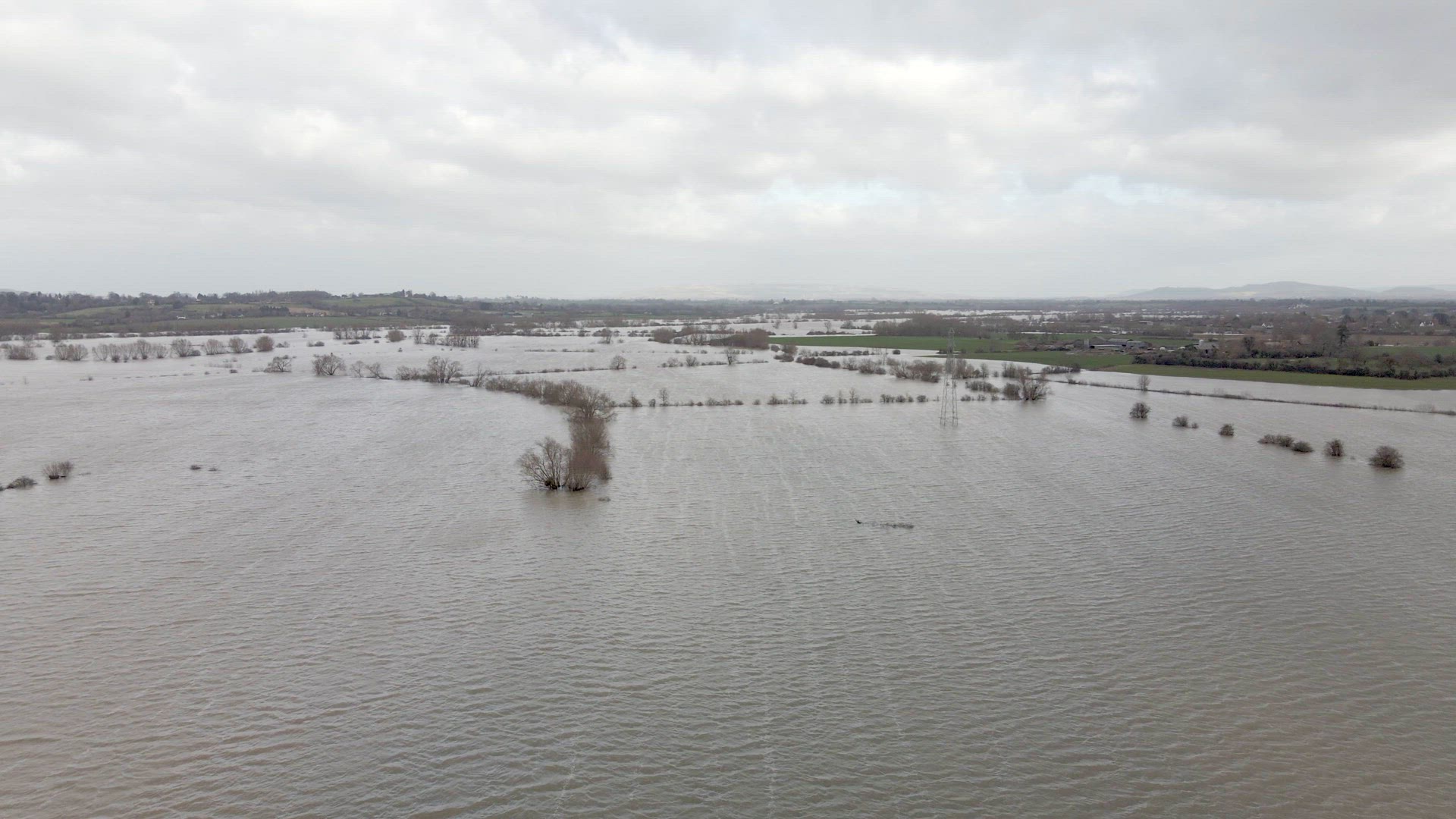 Flooding in the UK Showing Large Areas of the Countryside Flooded in the Winter