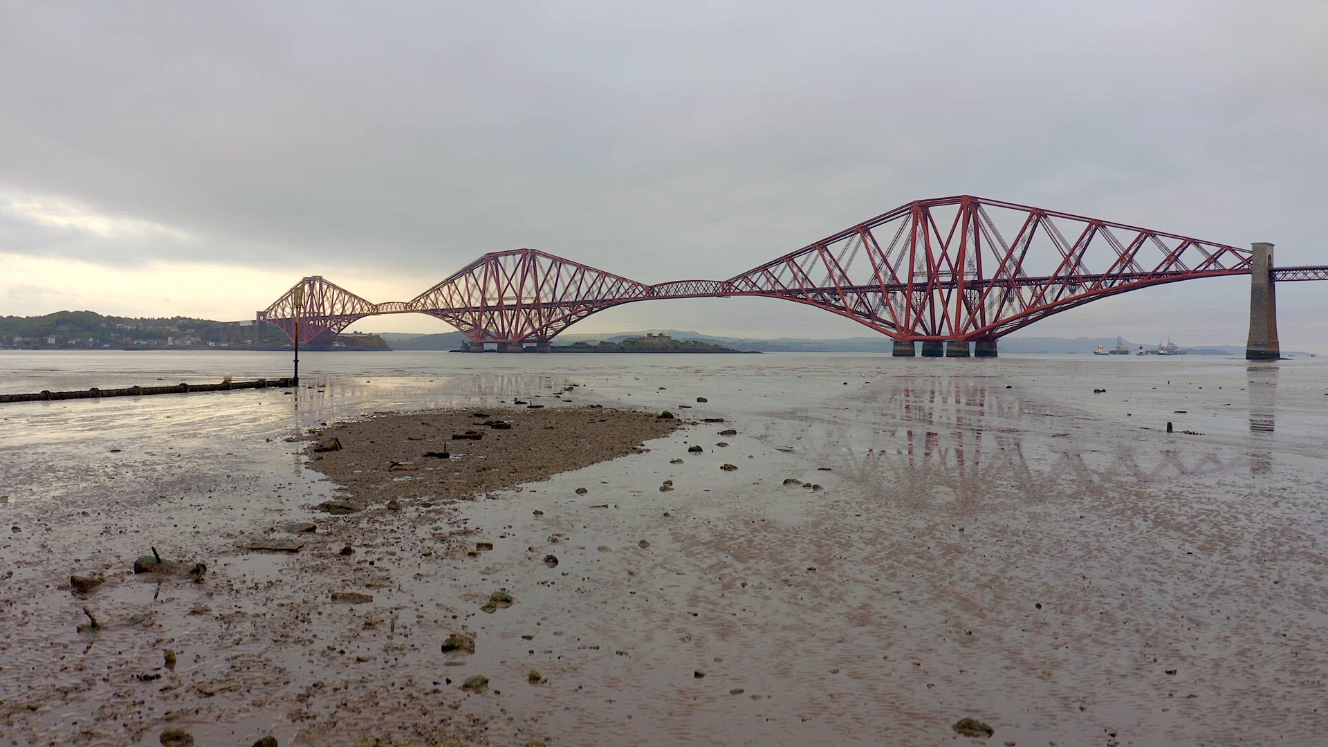 A Railway Bridge Crossing the Forth of Firth in Scotland