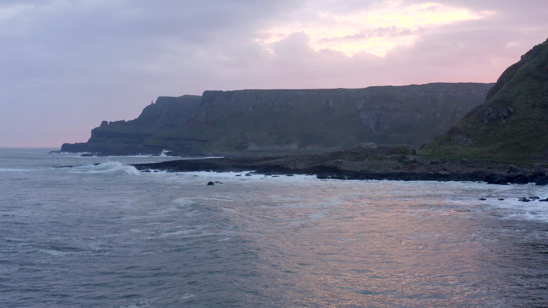 Sunrise at Giant's Causeway in Northern Ireland