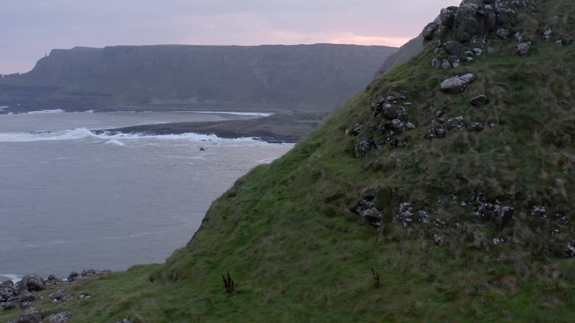 Sunrise at Giant's Causeway in Northern Ireland