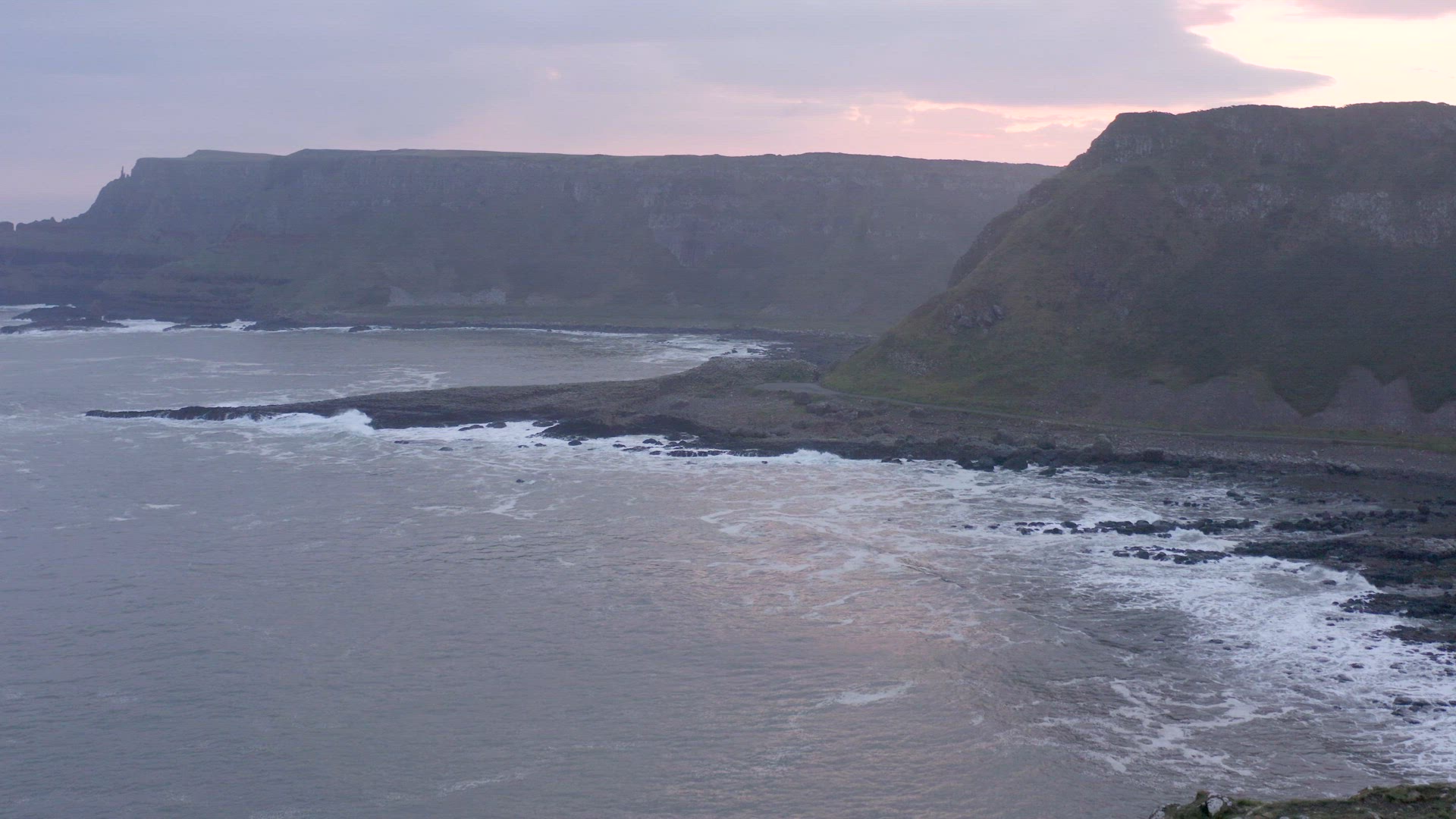 Sunrise at Giant's Causeway in Northern Ireland
