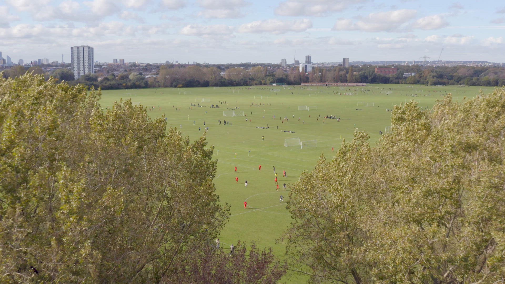 Football Matches at Hackney Marshes in London