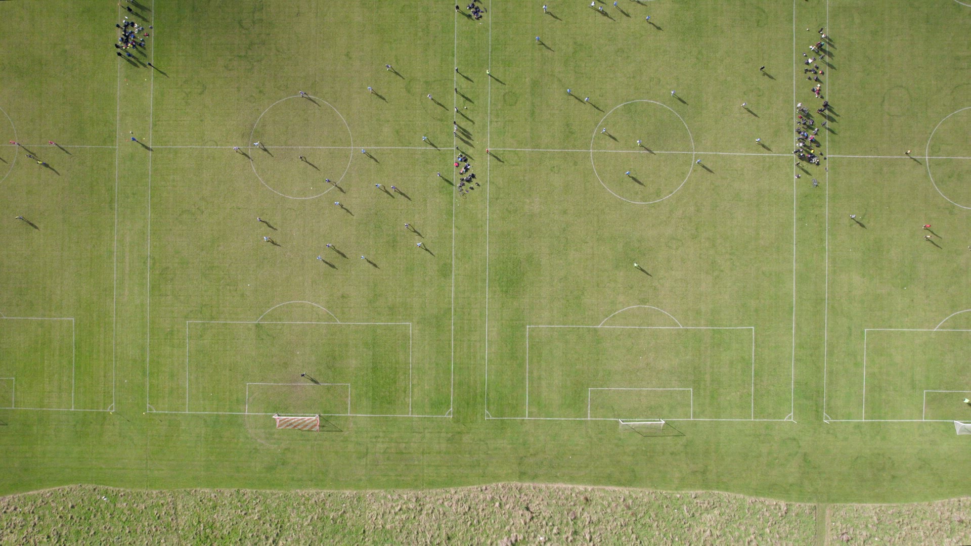 Sunday League Football Matches Taking Place at Hackney Marshes in London