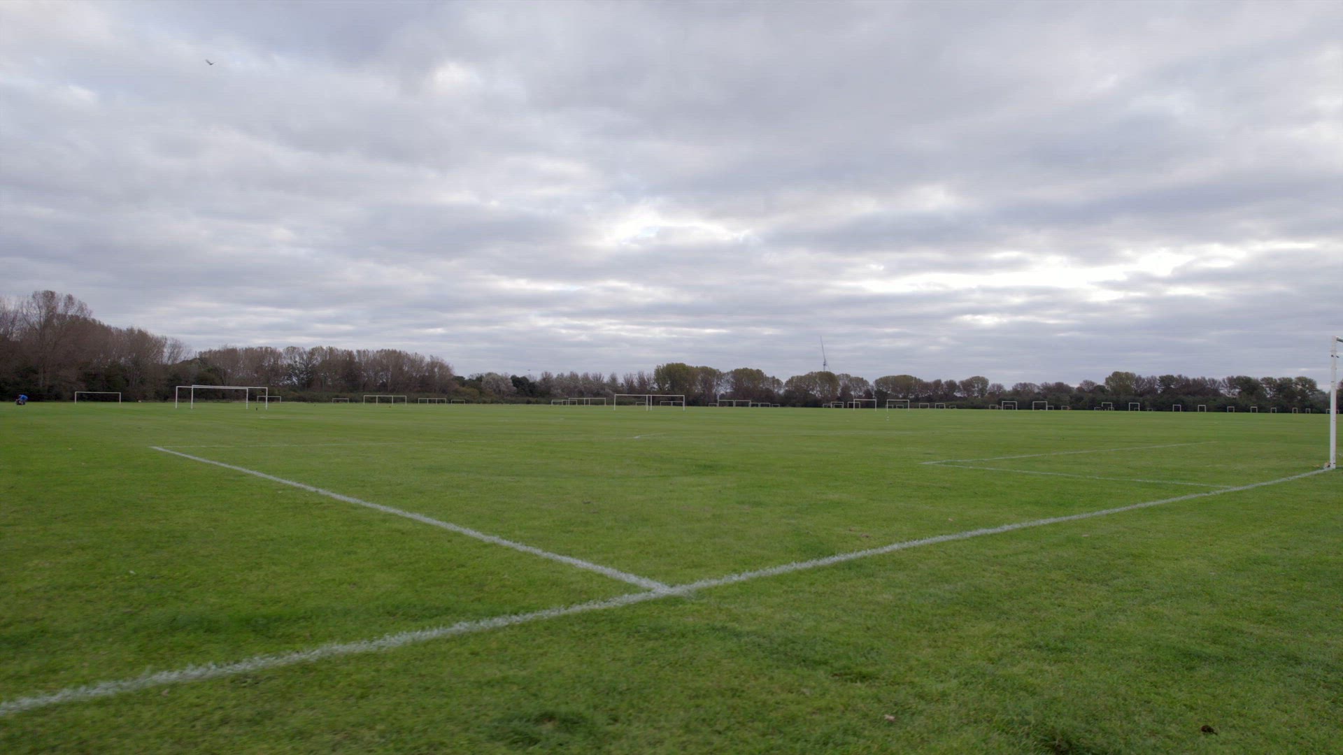 Football Pitches at Hackney Marshes in London