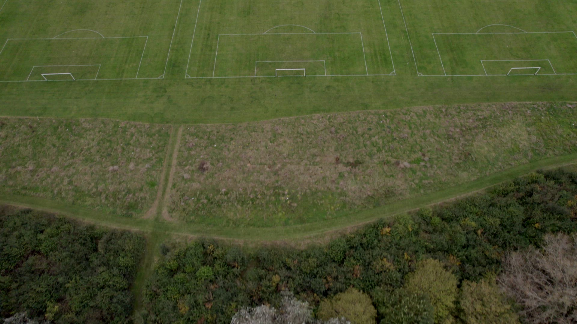 Football Pitches at Hackney Marshes in London