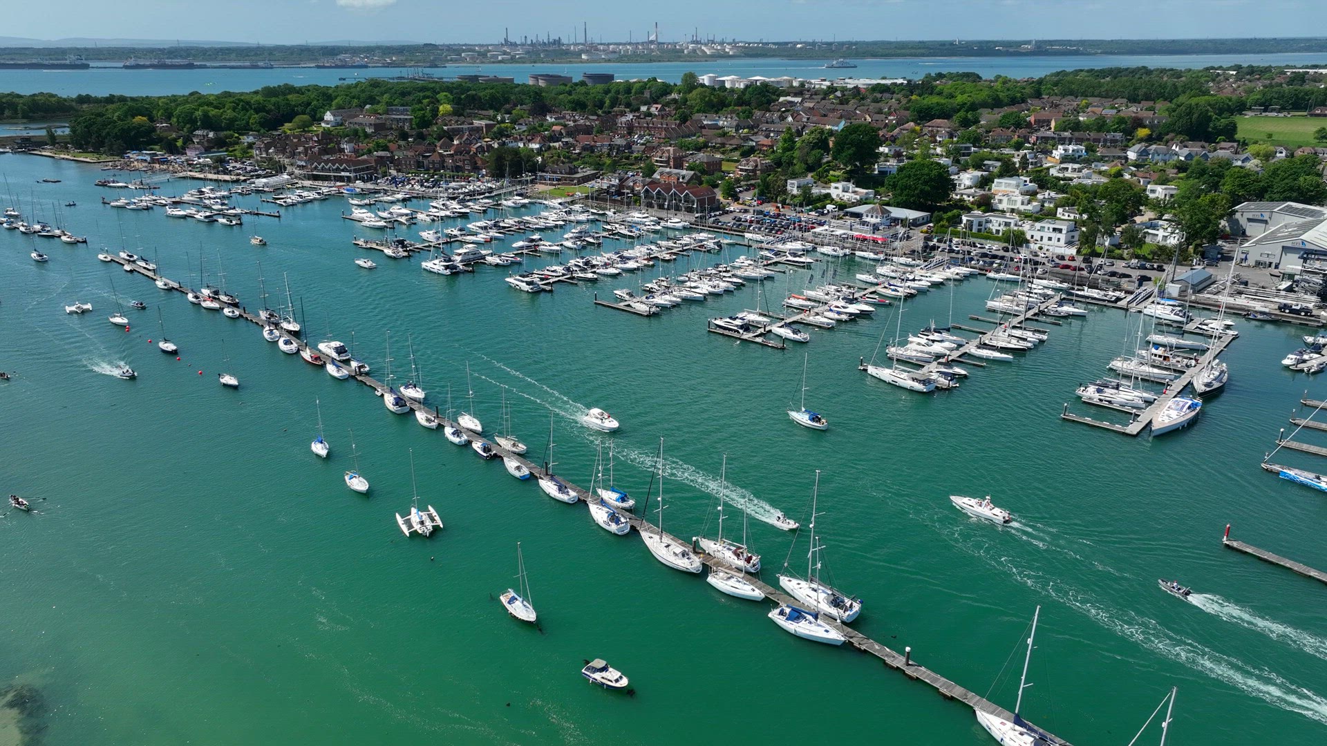 The River Hamble and Marina in the Summer with Yachts and Boats on the Water