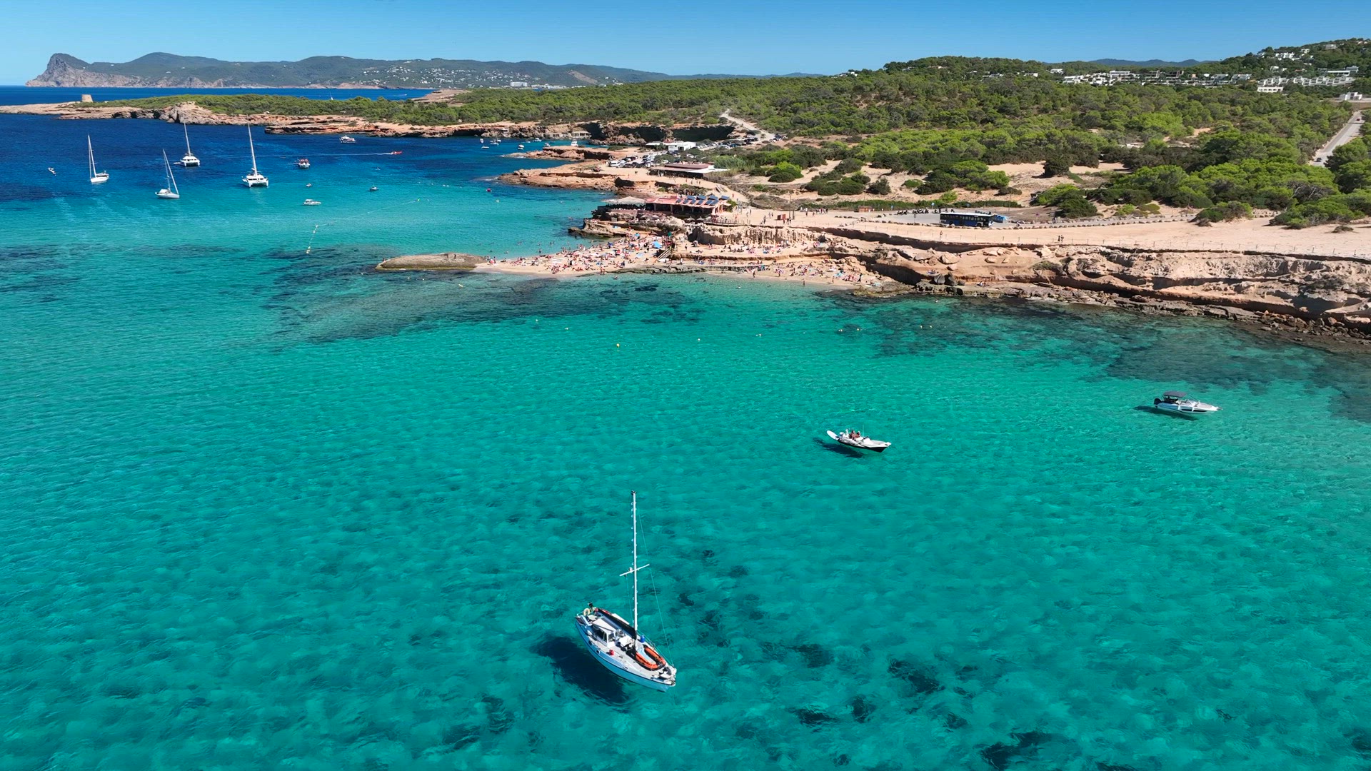 Beaches and Bars of Ibiza on the West Coast of the Island