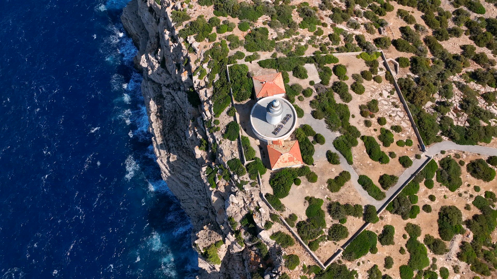 Lighthouse on Illa Sa Conillera Island in Ibiza
