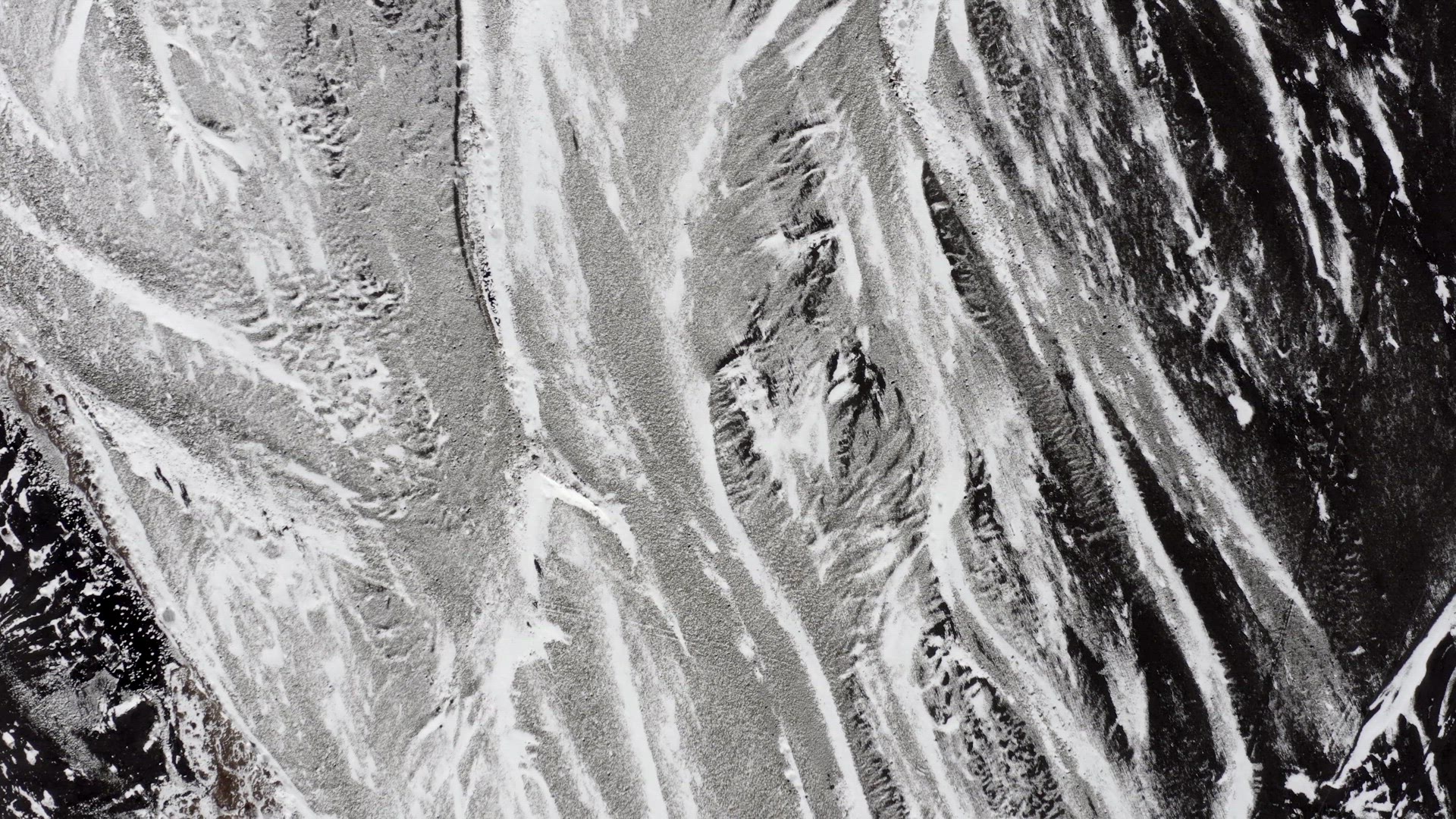 Rippled, Deserted and Baron Icelandic Landscape Seen From the Air