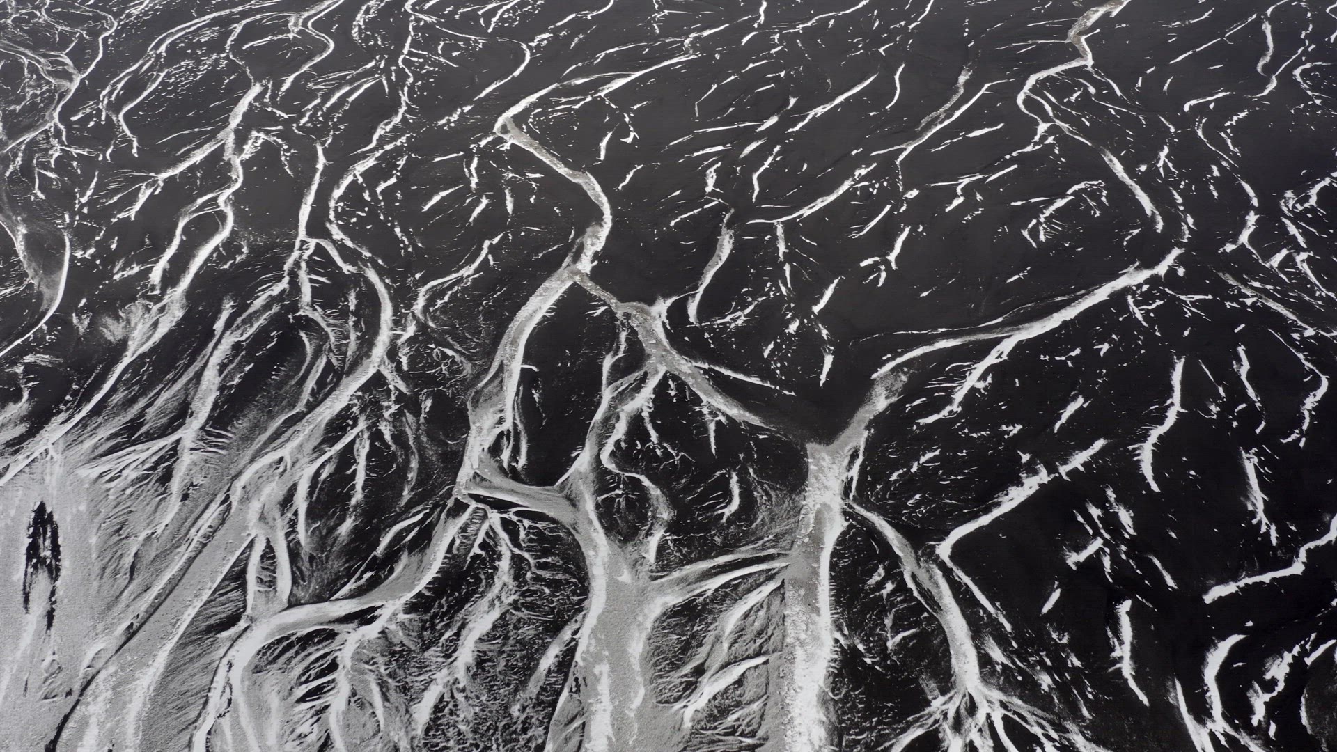 Rippled, Deserted and Baron Icelandic Landscape Seen From the Air