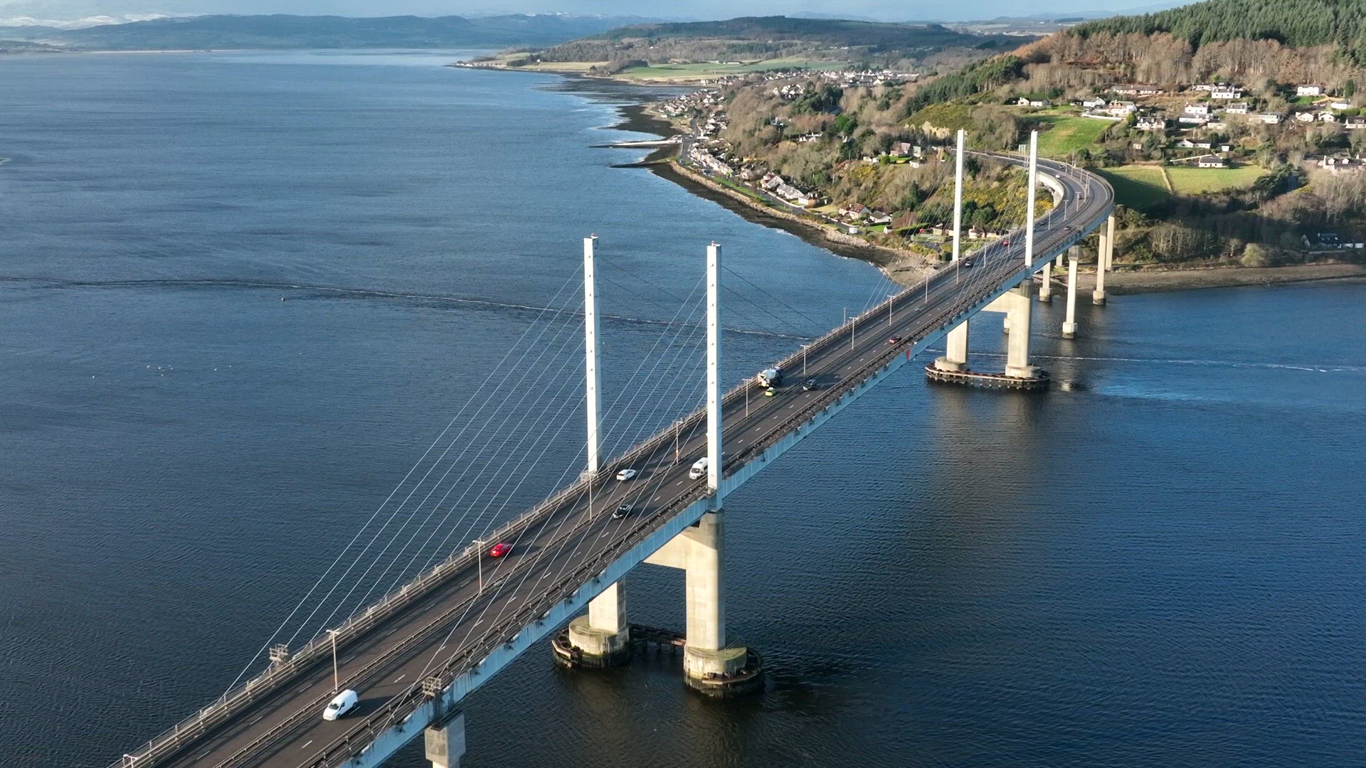 Bridge in Scotland Crossing From North Kessock to Inverness