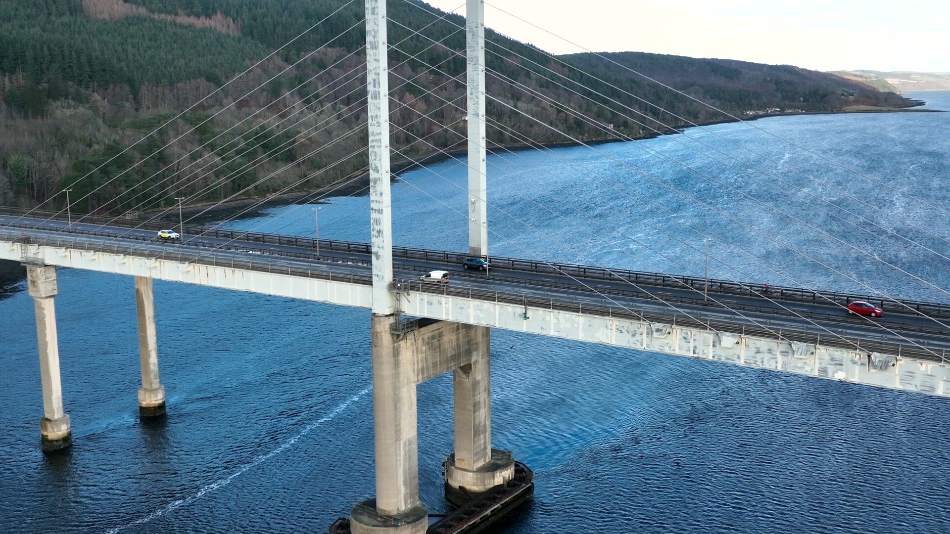 Bridge in Scotland Crossing From North Kessock to Inverness