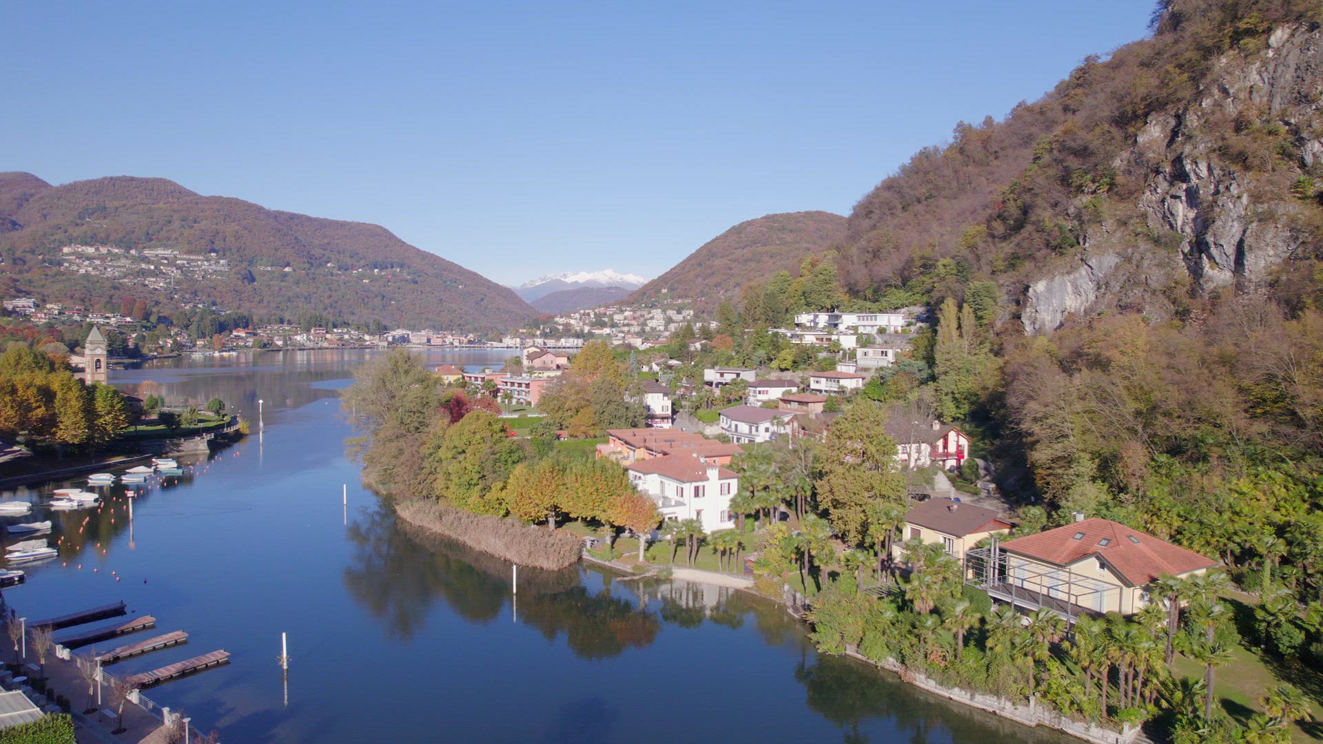 Lavena Ponte Tresa A Beautiful Town on the Swiss Italy Border Near Lugano