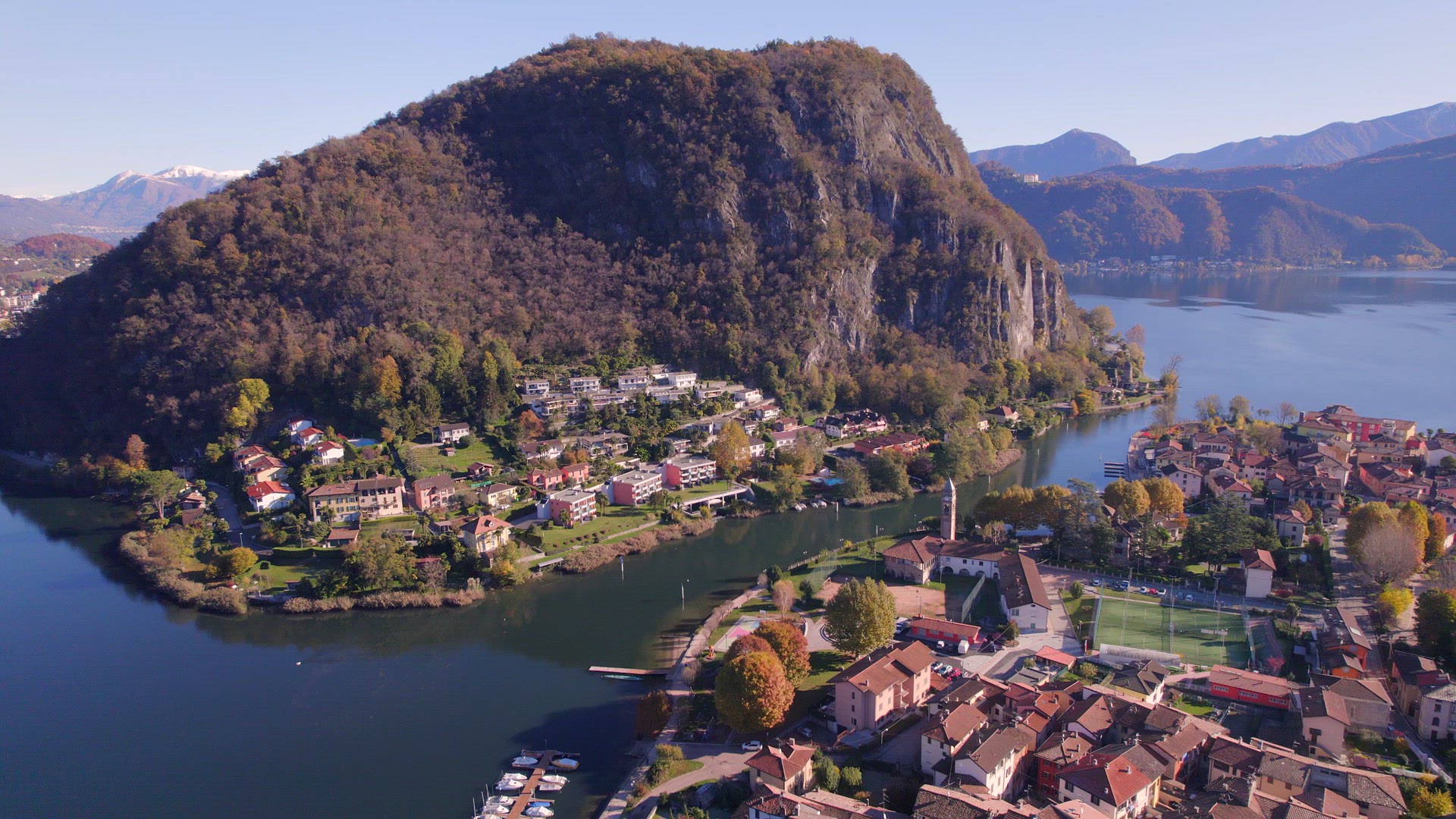 Lavena Ponte Tresa A Town on the Swiss Italy Border On Lake Lugano