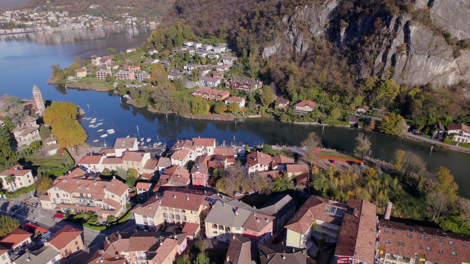 Lavena Ponte Tresa A Beautiful Town on the Swiss Italy Border Near Lugano