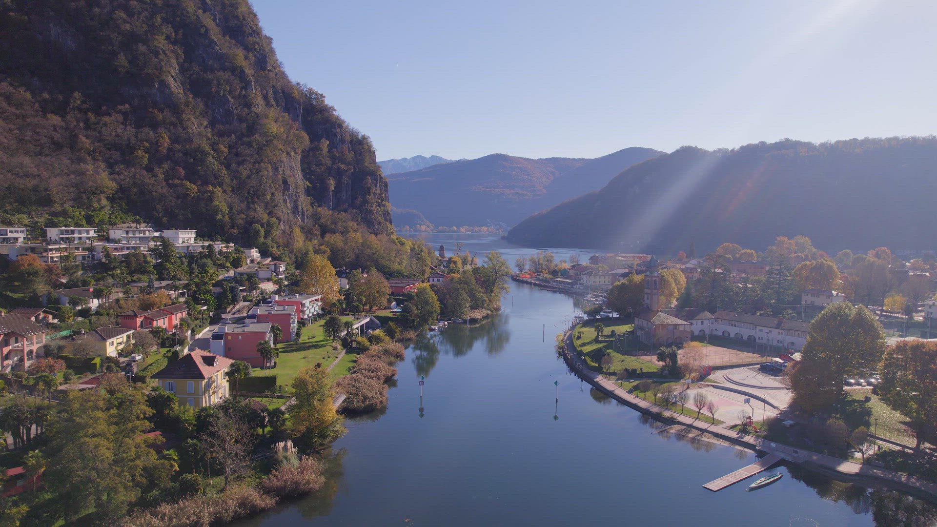 Lavena Ponte Tresa A Beautiful Town on the Swiss Italy Border Near Lugano