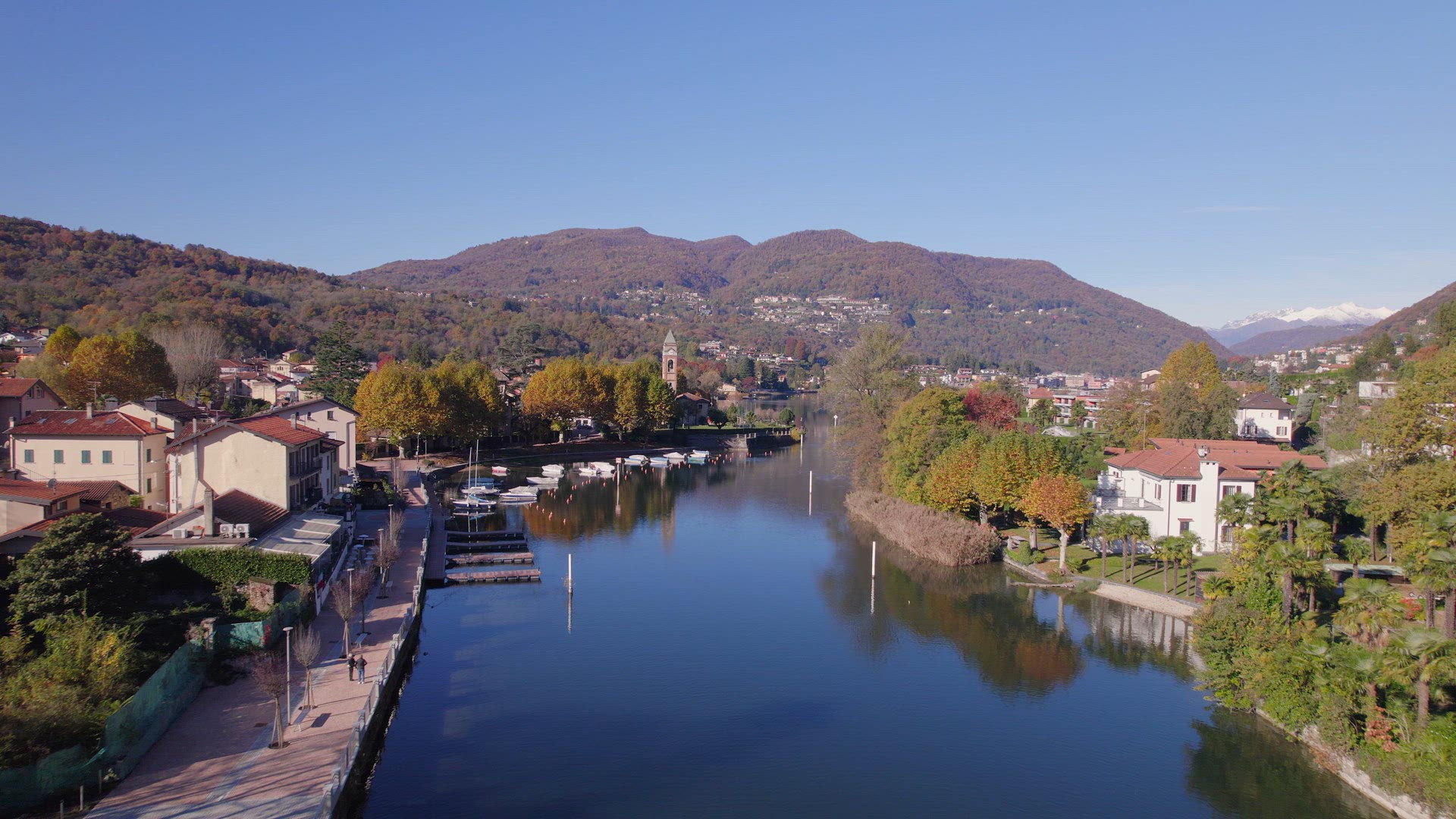 Lavena Ponte Tresa A Beautiful Town on the Swiss Italy Border Near Lugano