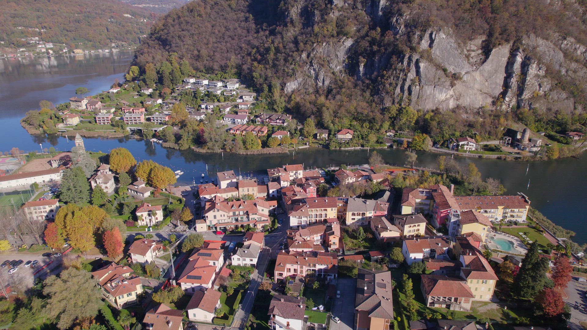 Lavena Ponte Tresa A Beautiful Town on the Swiss Italy Border Near Lugano