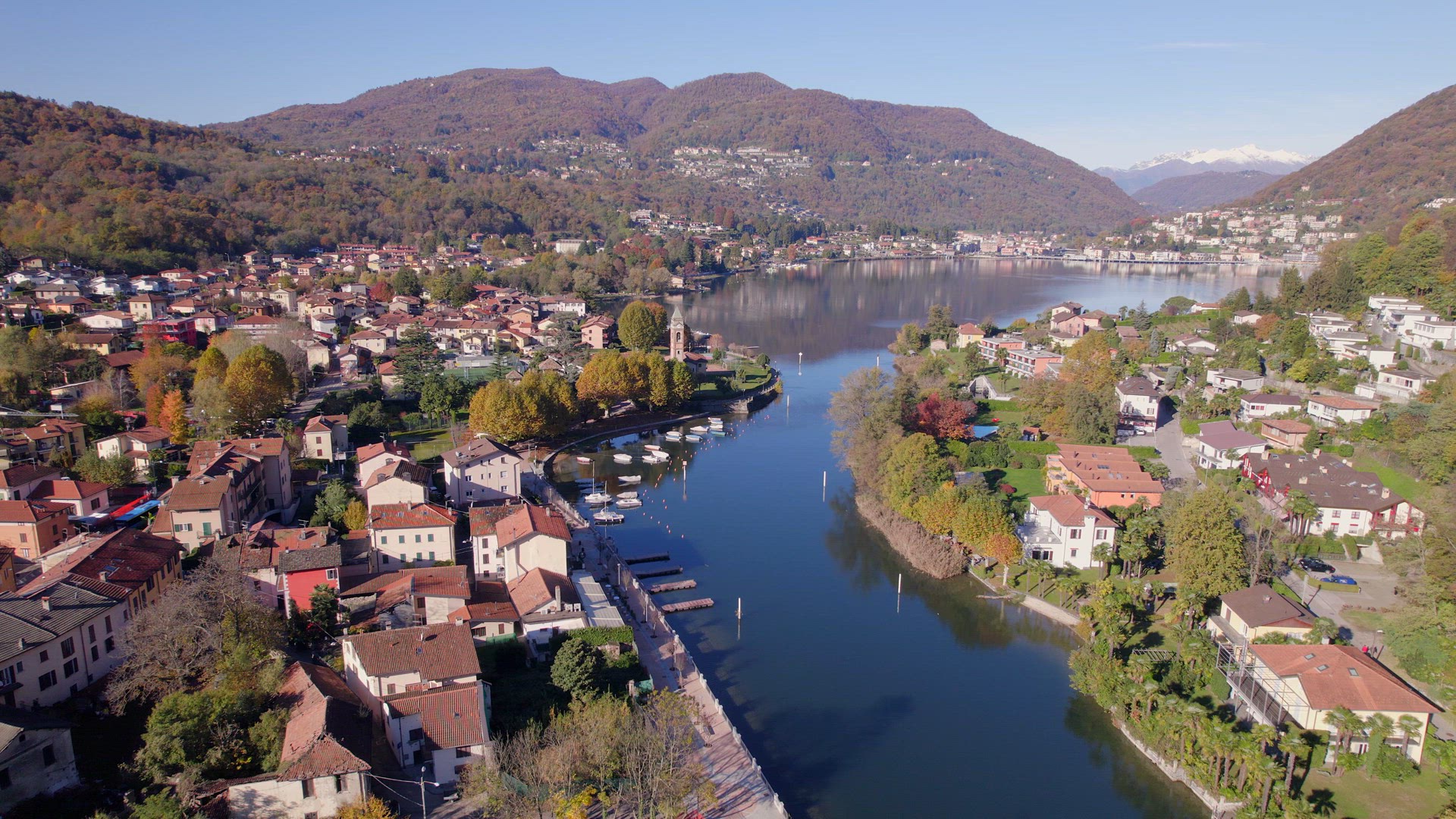 Lavena Ponte Tresa A Beautiful Town on the Swiss Italy Border Near Lugano