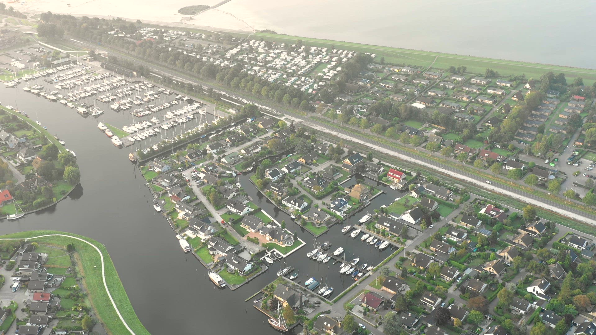 Bird's Eye View of the Lemmer Marina Unusual Cogs and Geometric Shapes