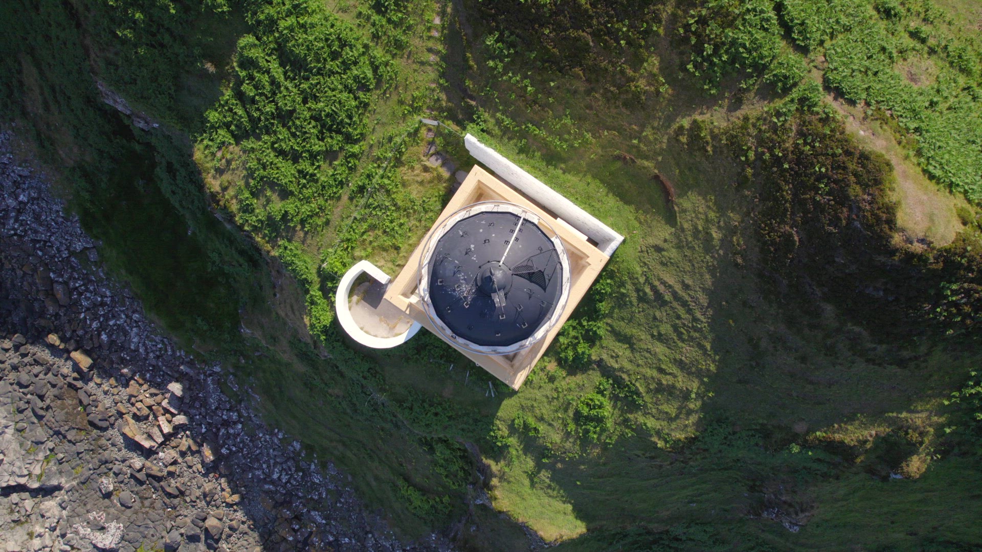 Bird's Eye View of a Square Lighthouse