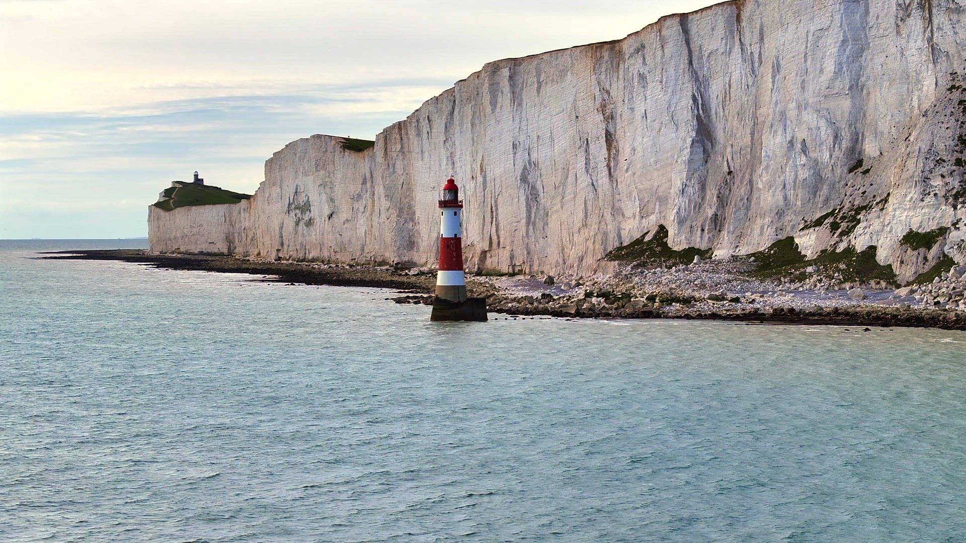 Tall Lighthouse on the Shores of England
