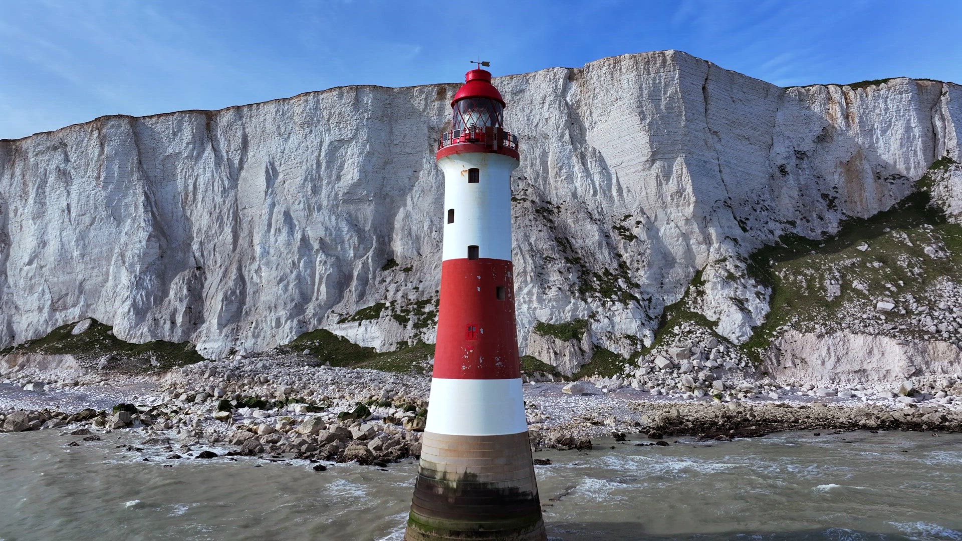 Tall Lighthouse on the Shores of England
