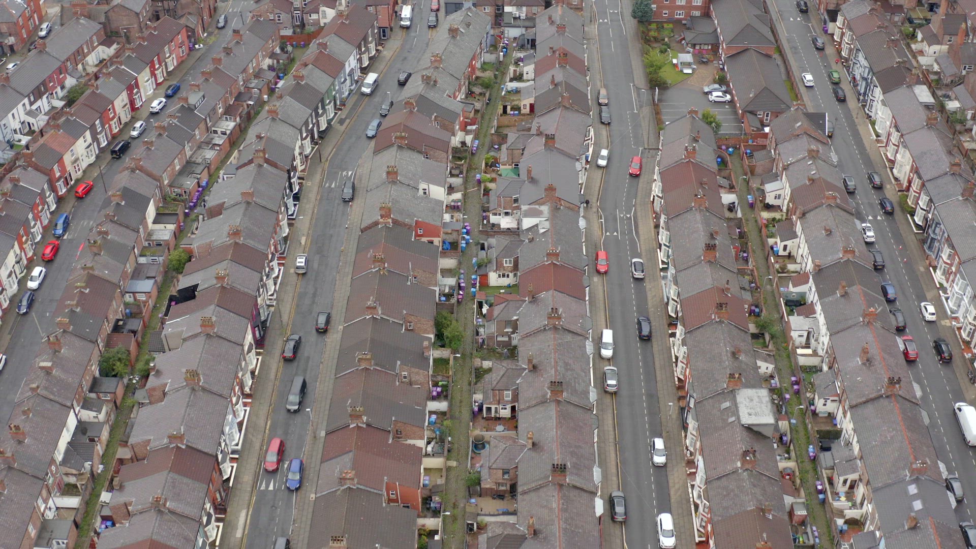 Houses and Streets of Liverpool close to Anfield