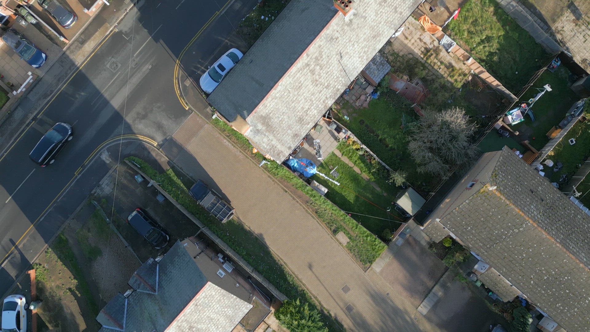 The Streets and Houses of Luton in England Bird's Eye View
