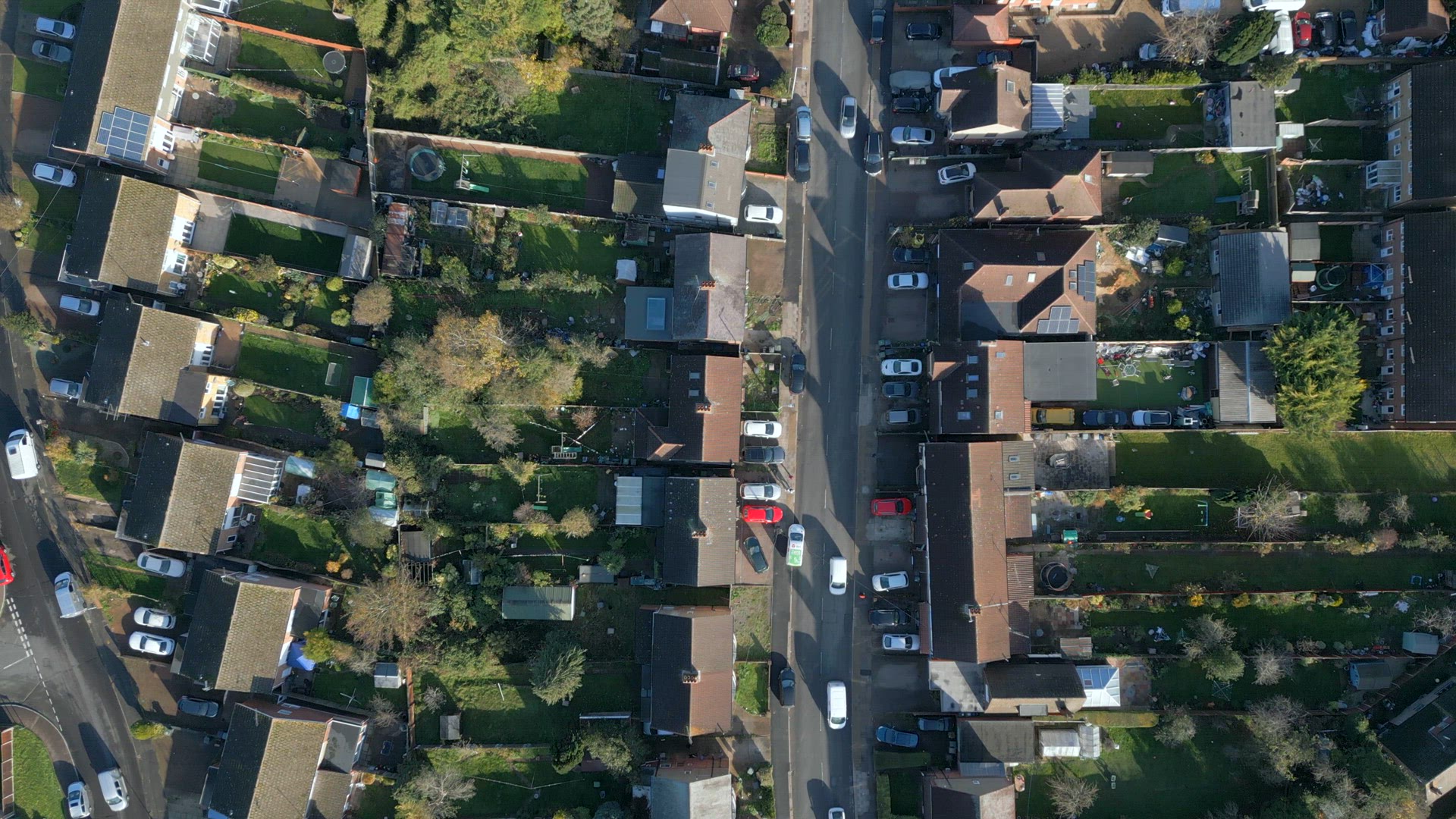 The Streets and Houses of Luton in England Bird's Eye View