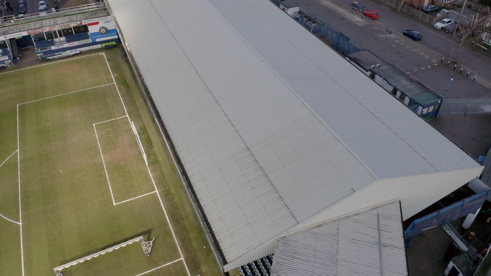 Luton Town Football Club Aerial View of Kenilworth Road Stadium Fans Seating