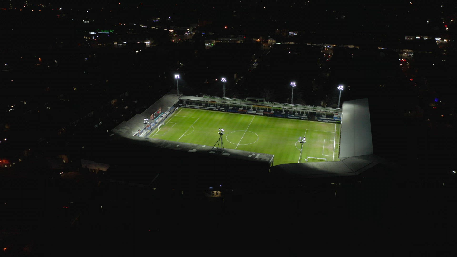 Luton Town Football Club Kenilworth Road Stadium at Night