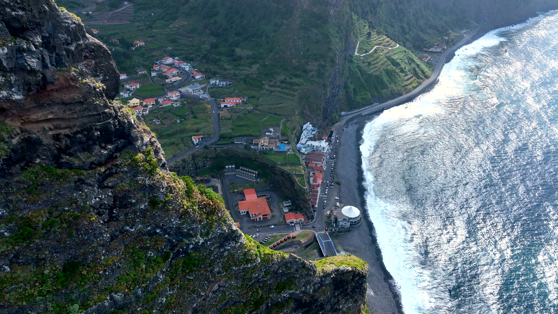 Madeira Coastal Landscape Aerial View